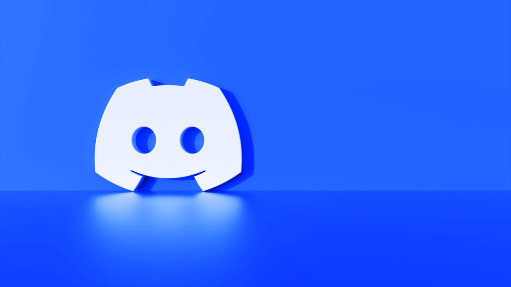 Discord symbol in a blue background